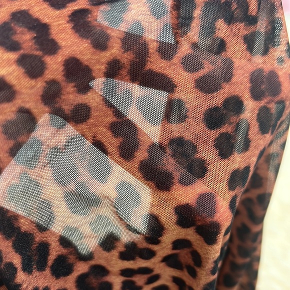 Honey Birdette Selena leopard long sleeve bodysuit - Picture 5 of 6